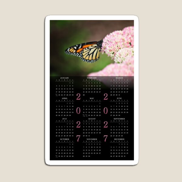 Item preview, Monarch on Sedum • 2027 Year-at-a-glance Calendar  designed and sold by photoclique.