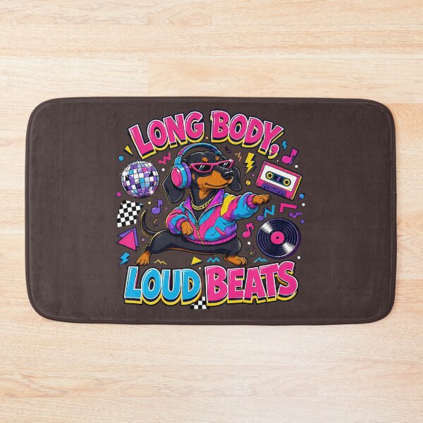 Item preview, Retro Dachshund Dancing to Loud Beats designed and sold by Kolibra.