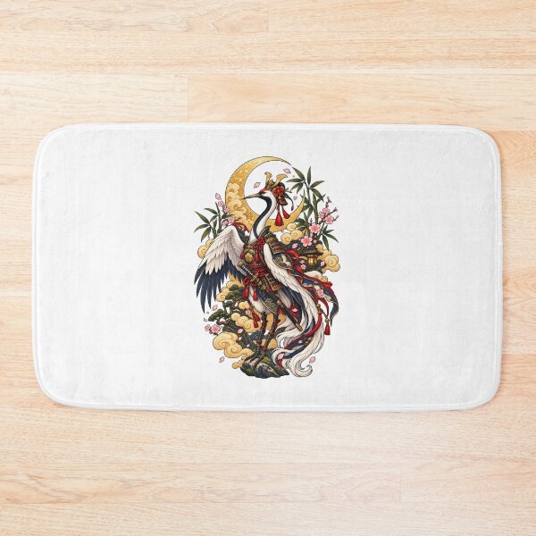 Item preview, Samurai Crane | Japanese Warrior Heron | Moonlit Sakura & Bamboo designed and sold by MrDev.