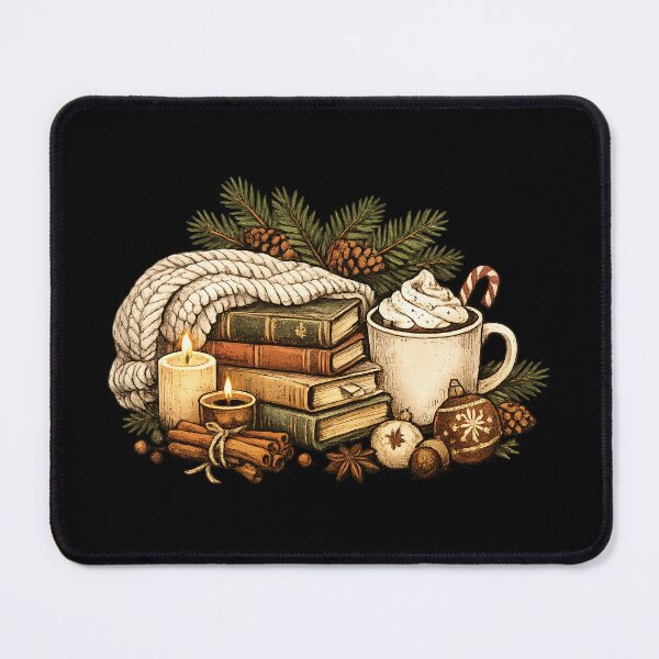 Item preview, Cozy Christmas Books – Vintage Cottagecore Holiday Reading Hot Cocoa Winter Gift designed and sold by Artycom.