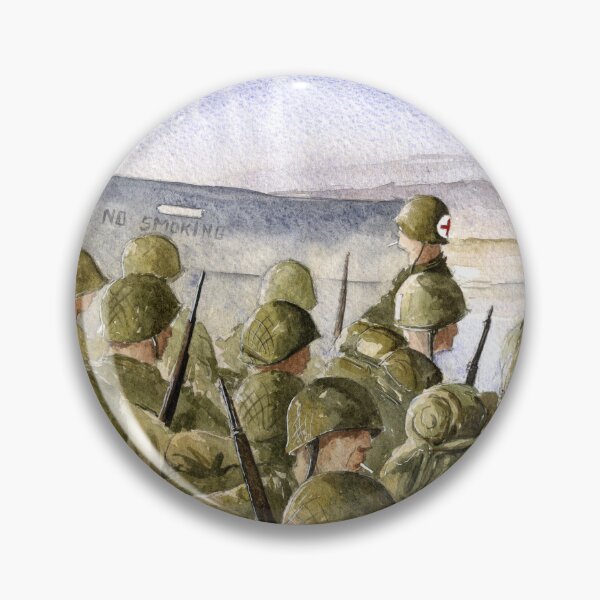 Item preview, WWII D-Day Infantry Landing Craft Normandy Beach designed and sold by OnHeathAndMoor.