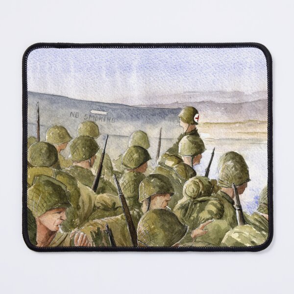 Item preview, WWII D-Day Infantry Landing Craft Normandy Beach designed and sold by OnHeathAndMoor.