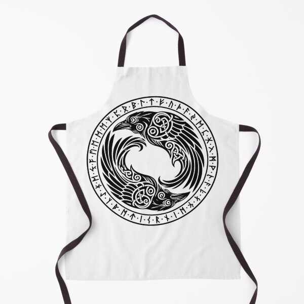 Item preview, Huginn and Muninn Norse Raven Viking Rune Emblem designed and sold by Witch Joseph.