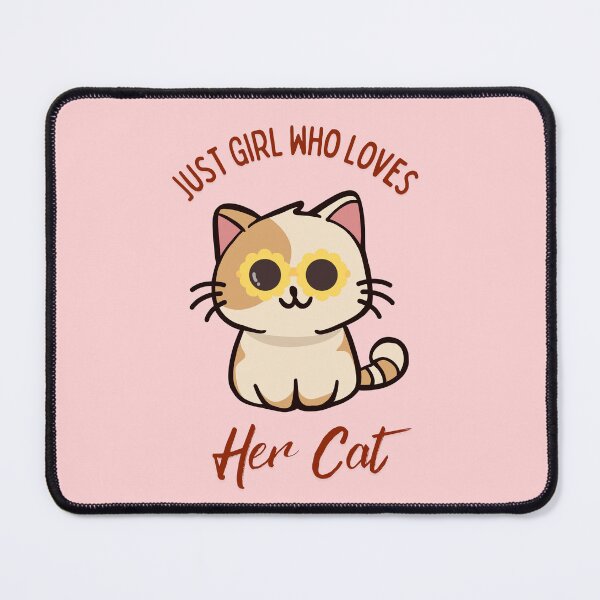 Item preview, Just A Girl Who Loves Her Cat Cute Kitty With Sunglasses designed and sold by Fateh-Kro ⭐⭐⭐⭐⭐.