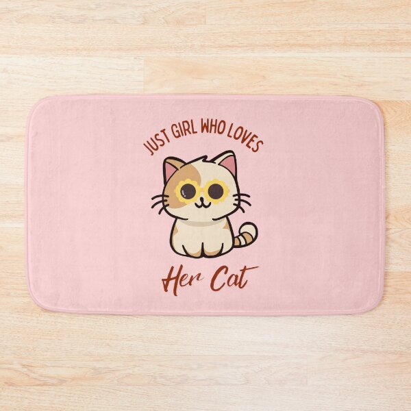 Item preview, Just A Girl Who Loves Her Cat Cute Kitty With Sunglasses designed and sold by Fateh-Kro ⭐⭐⭐⭐⭐.