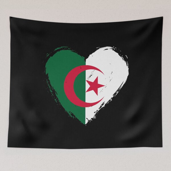 Item preview, Distressed Algeria Flag Heart DZ designed and sold by shitpostee.