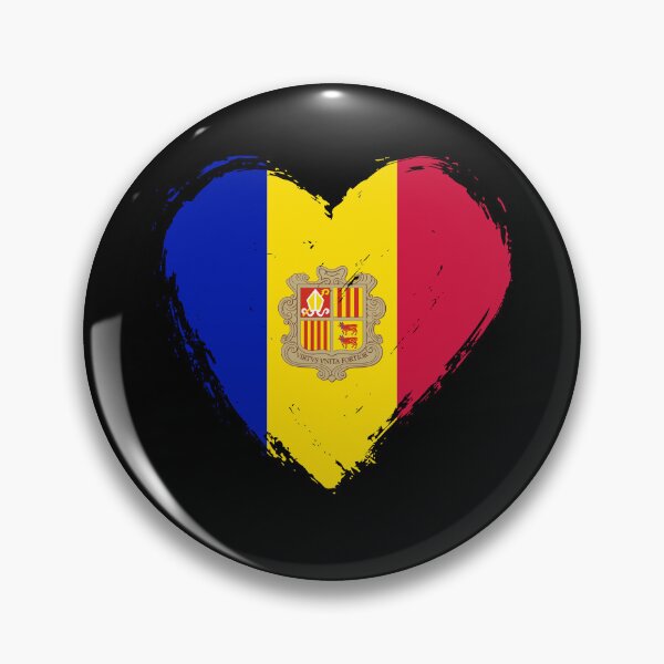 Item preview, Distressed Andorra Flag Heart AD designed and sold by shitpostee.