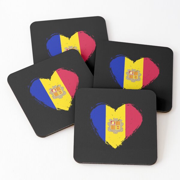 Item preview, Distressed Andorra Flag Heart AD designed and sold by shitpostee.