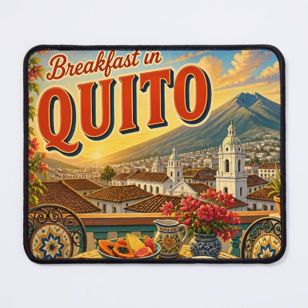 Item preview, Quito Ecuador at Breakfast - Scenic Travel Destinations designed and sold by LSVart.