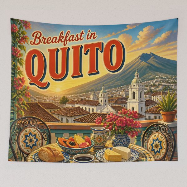 Item preview, Quito Ecuador at Breakfast - Scenic Travel Destinations designed and sold by LSVart.