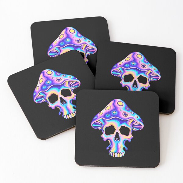 Item preview, Psychedelic Mushroom Skull - Too High to Die designed and sold by Cannaxes Studio.