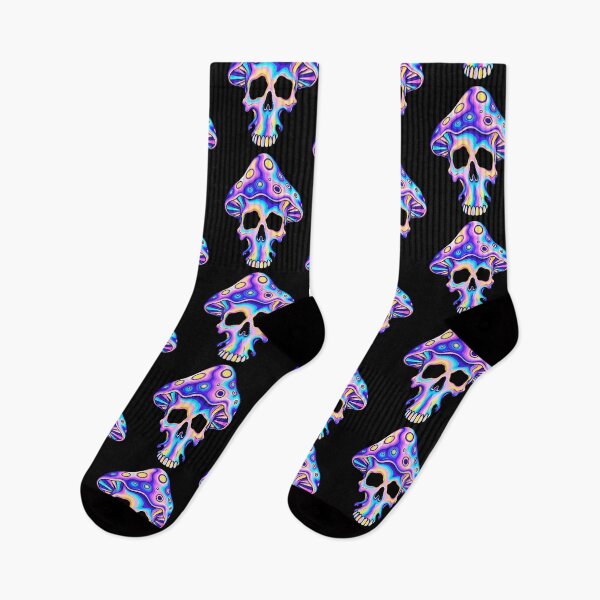 Item preview, Psychedelic Mushroom Skull - Too High to Die designed and sold by Cannaxes Studio.
