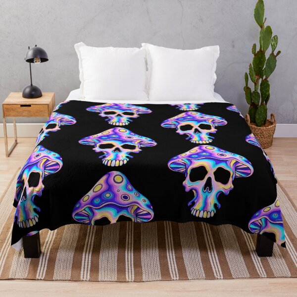 Item preview, Psychedelic Mushroom Skull - Too High to Die designed and sold by Cannaxes Studio.