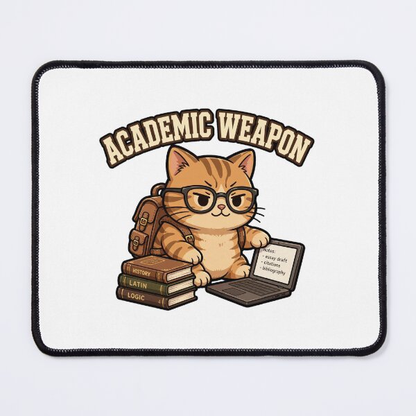 Item preview, Academic Weapon Cat - Funny Dark Academia Study Cat designed and sold by FBA.