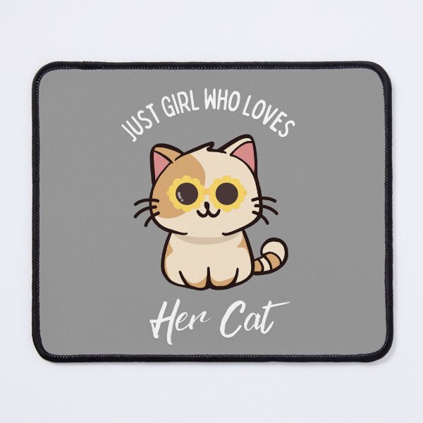 Item preview, Just A Girl Who Loves Her Cat Cute Kitty With Sunglasses designed and sold by Fateh-Kro ⭐⭐⭐⭐⭐.