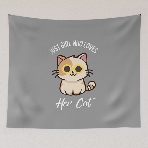 Item preview, Just A Girl Who Loves Her Cat Cute Kitty With Sunglasses designed and sold by Fateh-Kro ⭐⭐⭐⭐⭐.