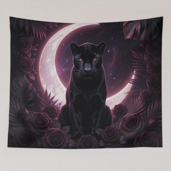 Item preview, Black Panther Moon | Gothic Wild Spirit designed and sold by JanjjaSoulInk.