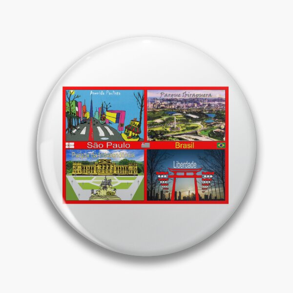 Item preview, Sao Paulo Brasil Postcard Collage - Paulista, Ibirapuera, Liberdade, Independence Park designed and sold by City Tour Collection.