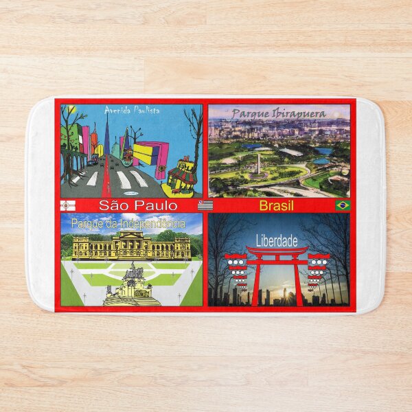 Item preview, Sao Paulo Brasil Postcard Collage - Paulista, Ibirapuera, Liberdade, Independence Park designed and sold by Sampa In Focus.