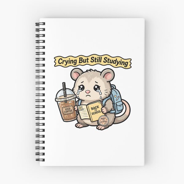 Item preview, Crying But Still Studying - Funny Back To School Opossum designed and sold by FBA.