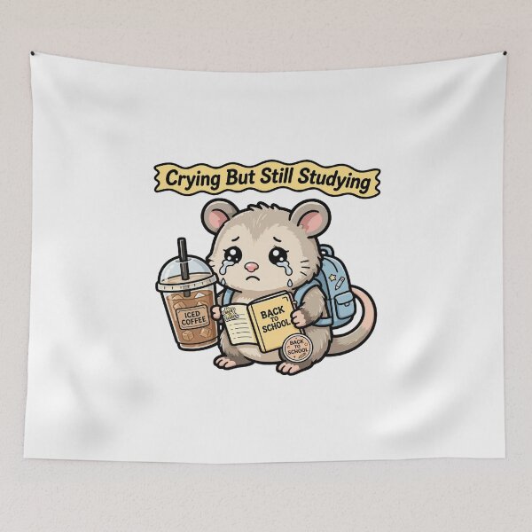 Item preview, Crying But Still Studying - Funny Back To School Opossum designed and sold by FBA.