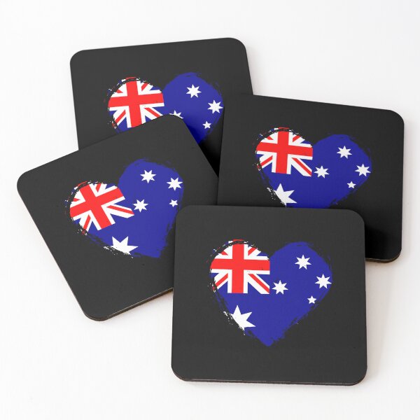 Item preview, Distressed Australia Flag Heart AU designed and sold by shitpostee.