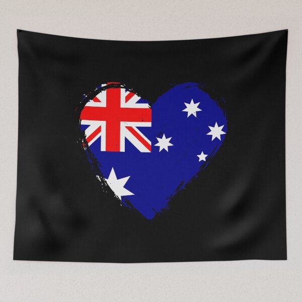 Item preview, Distressed Australia Flag Heart AU designed and sold by shitpostee.