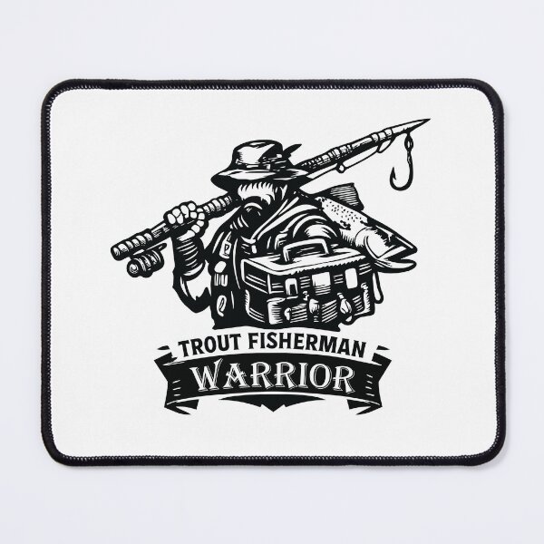 Item preview, Trout Fisherman Warrior logo style illustration. designed and sold by Art-Horizon.
