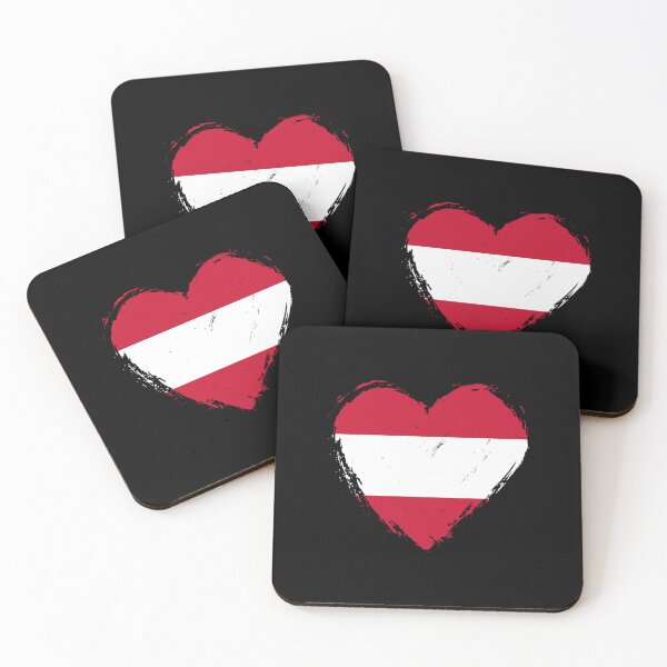 Item preview, Corazón con bandera de Austria en estado de angustia AT designed and sold by shitpostee.