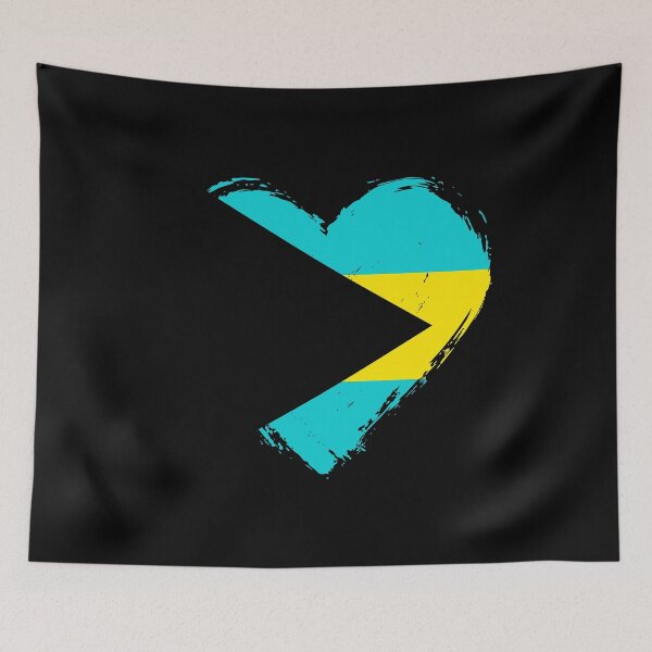 Item preview, Distressed Bahamas Flag Heart BS designed and sold by shitpostee.