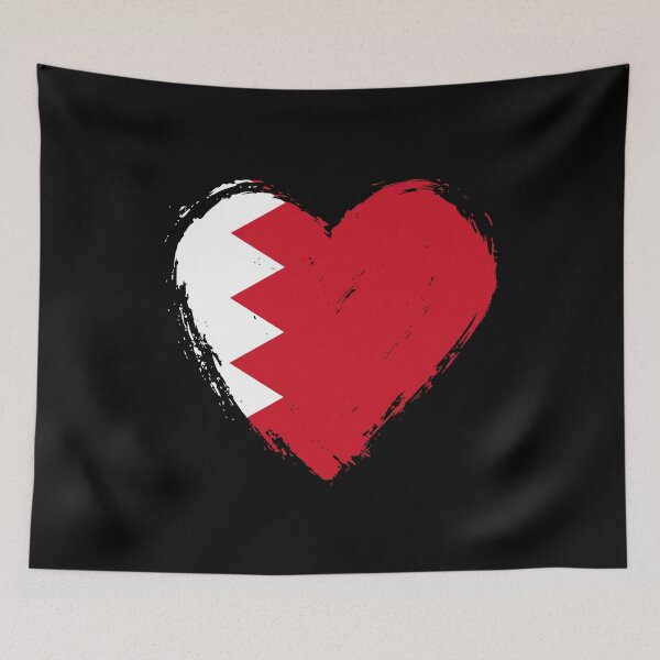 Item preview, Distressed Bahrain Flag Heart BH designed and sold by shitpostee.