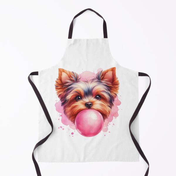 Item preview, Cute Yorkshire Terrier with Pink Bubblegum Watercolor designed and sold by adriana-holmes.