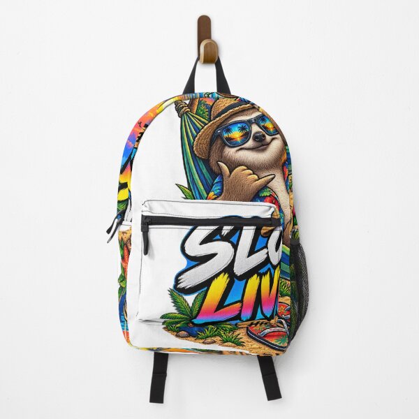 Item preview, Funny Sloth Shirt – Slow Living High Vibes Tropical Beach Sloth designed and sold by Molli98.