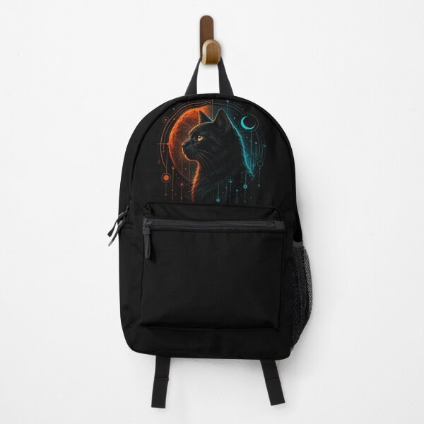 Item preview, Cosmic Black Cat – Celestial Moon Artwork designed and sold by Dogandesighn.
