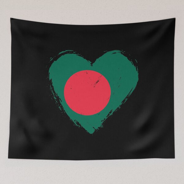 Item preview, Distressed Bangladesh Flag Heart BD designed and sold by shitpostee.