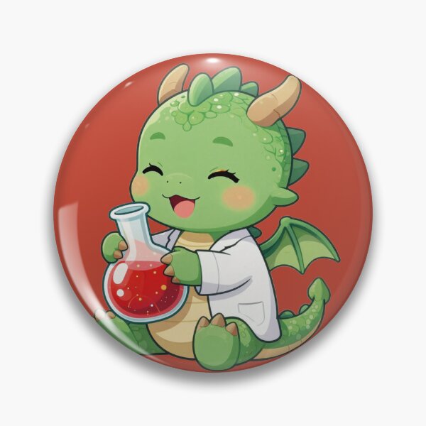 Item preview, Cute Little Scientist Dragon Holding Chemistry Flask designed and sold by WildArtIT.