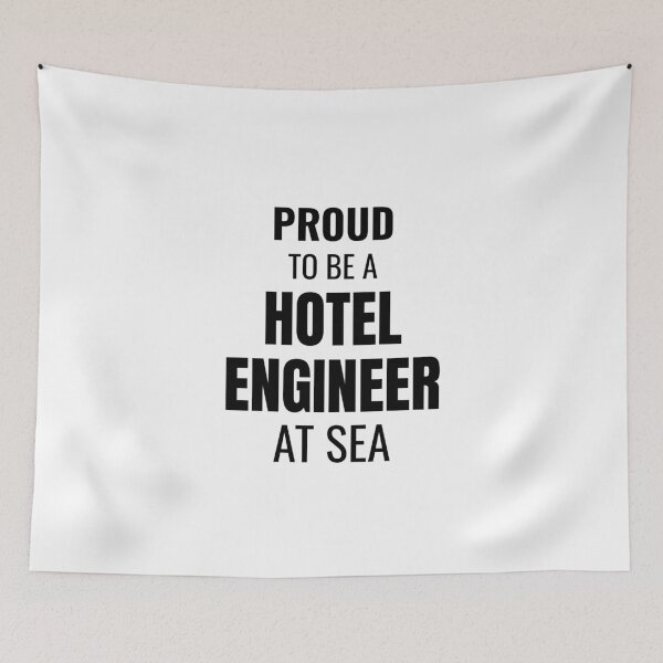 Item preview, Proud to be a Hotel Engineer at Sea (Black) designed and sold by ShipCrewNation.