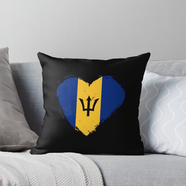 Item preview, Distressed Barbados Flag Heart BB designed and sold by shitpostee.