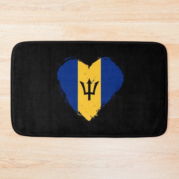 Item preview, Distressed Barbados Flag Heart BB designed and sold by shitpostee.