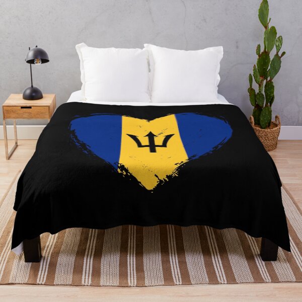 Item preview, Distressed Barbados Flag Heart BB designed and sold by shitpostee.