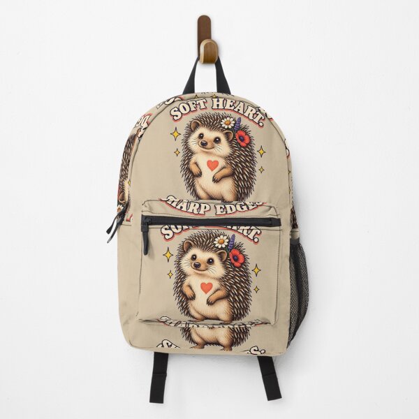 Item preview, Soft Heart, Sharp Edges – Cute Hedgehog Floral Design designed and sold by VioVibe.