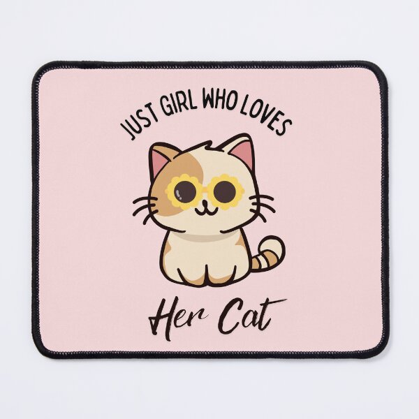 Item preview, Just A Girl Who Loves Her Cat Cute Kitty With Sunglasses designed and sold by Fateh-Kro ⭐⭐⭐⭐⭐.