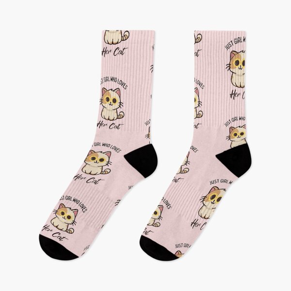 Item preview, Just A Girl Who Loves Her Cat Cute Kitty With Sunglasses designed and sold by Fateh-Kro ⭐⭐⭐⭐⭐.