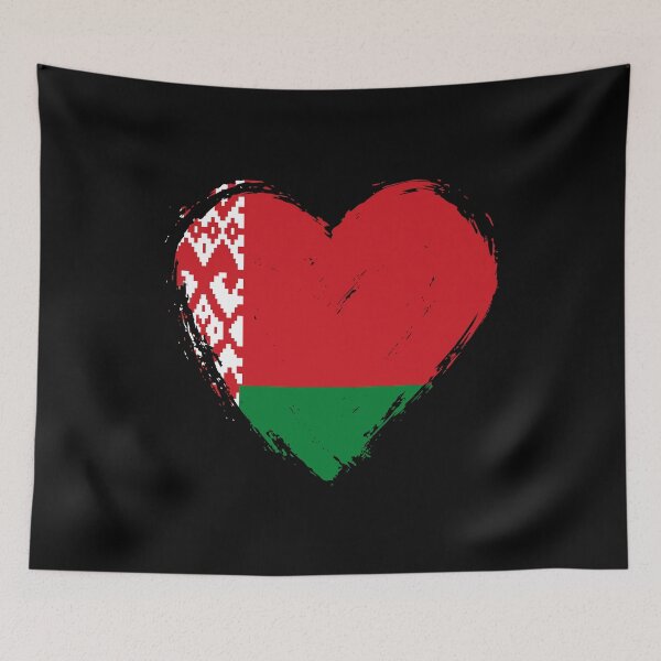 Item preview, Distressed Belarus Flag Heart BY designed and sold by shitpostee.