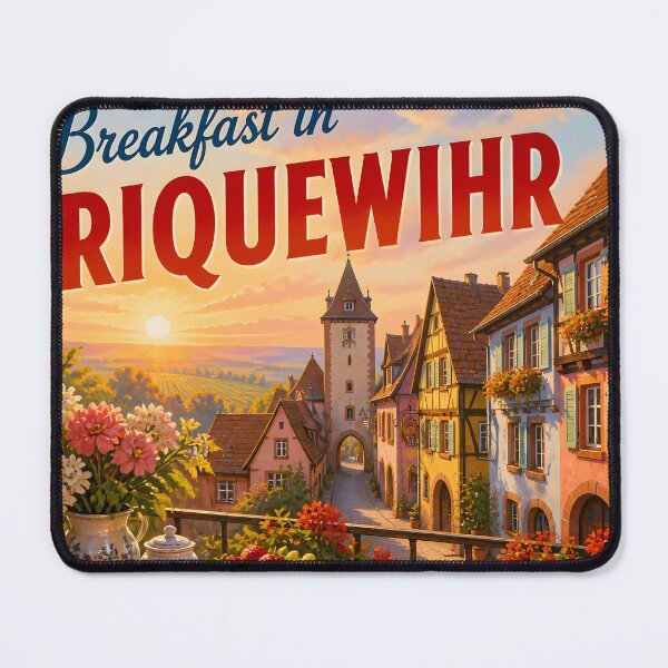 Item preview, Riquewihr France at Breakfast - Scenic Travel Destinations designed and sold by LSVart.