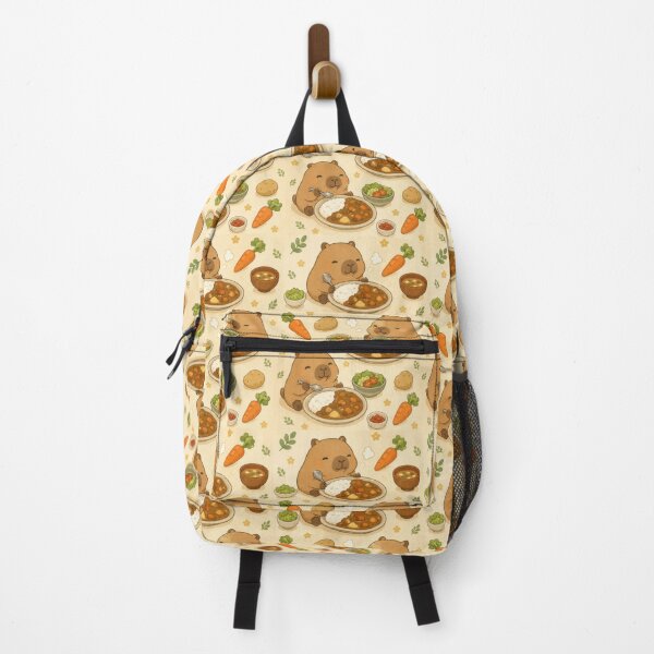 Item preview, Capybara Japanese Curry Pattern | Cute Kawaii Foodie Design designed and sold by Soft Berry Studio.