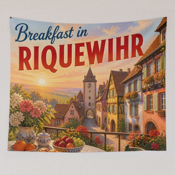 Item preview, Riquewihr France at Breakfast - Scenic Travel Destinations designed and sold by LSVart.