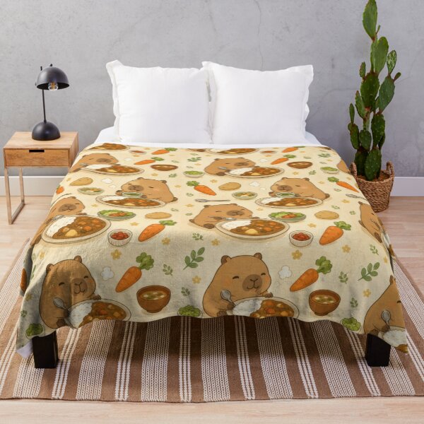 Item preview, Capybara Japanese Curry Pattern | Cute Kawaii Foodie Design designed and sold by Soft Berry Studio.