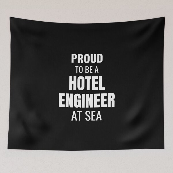 Item preview, Proud to be a Hotel Engineer at Sea (White) designed and sold by ShipCrewNation.