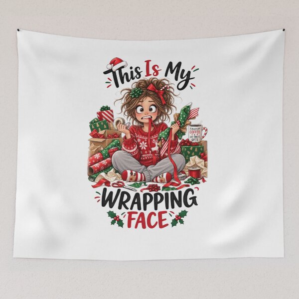 Item preview, This Is My Wrapping Face | Funny Christmas Gift Wrapping designed and sold by MotylekAnia.